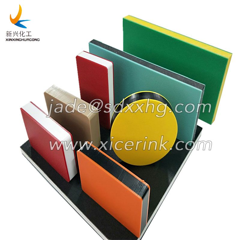 Bi- colour 3 layer HDPE plastic SHEET for playground equipments