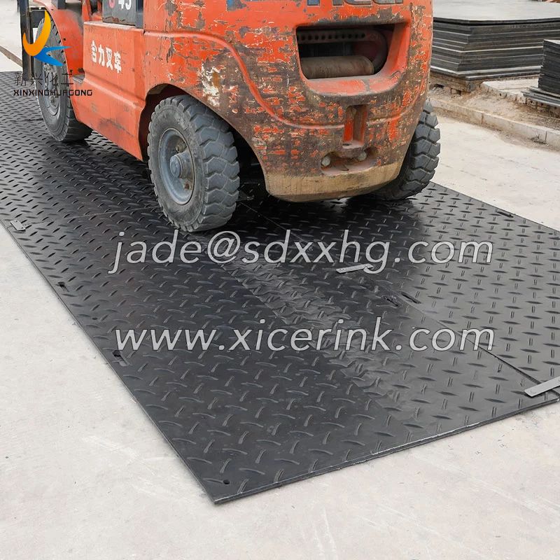 4x8 plastic uhmwpe temporary Heavy duty construction track road mat hdpe ground protection mat