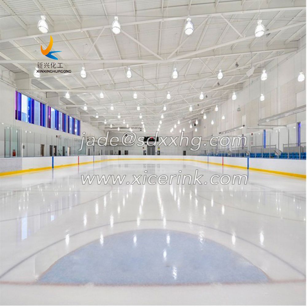 uhmwpe material super glide ice skating rink synthetic ice panel