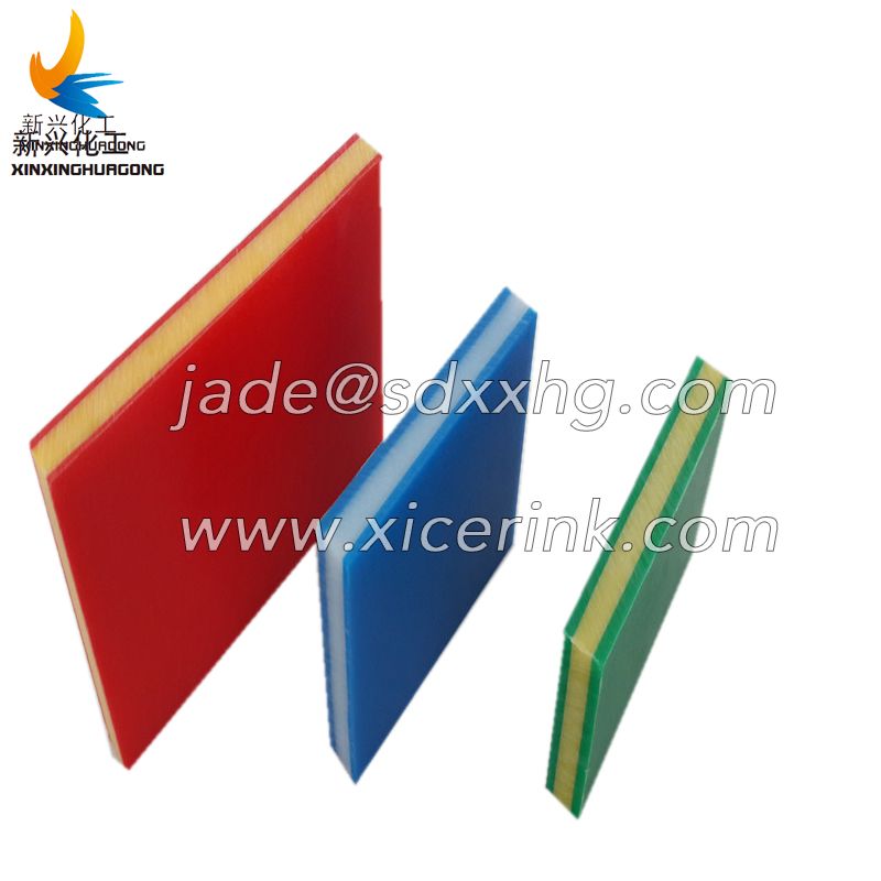 Bi- colour 3 layer HDPE plastic SHEET for playground equipments