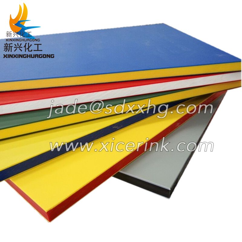 Bi- colour 3 layer HDPE plastic SHEET for playground equipments