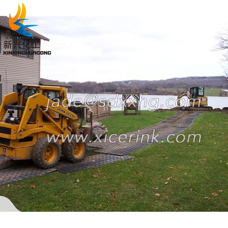 Landscape Mats Protect Grass from Light Vehicle Access