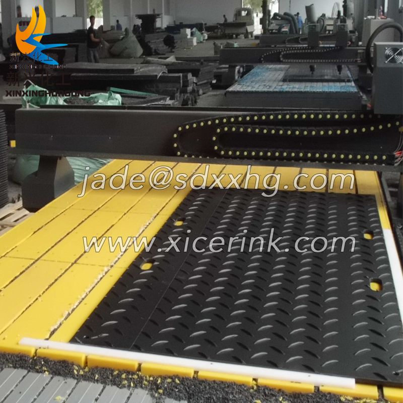 plastic sheet hdpe black textured ground mat