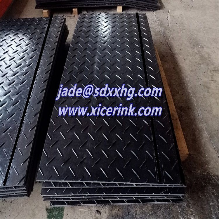 plastic sheet hdpe black textured ground mat