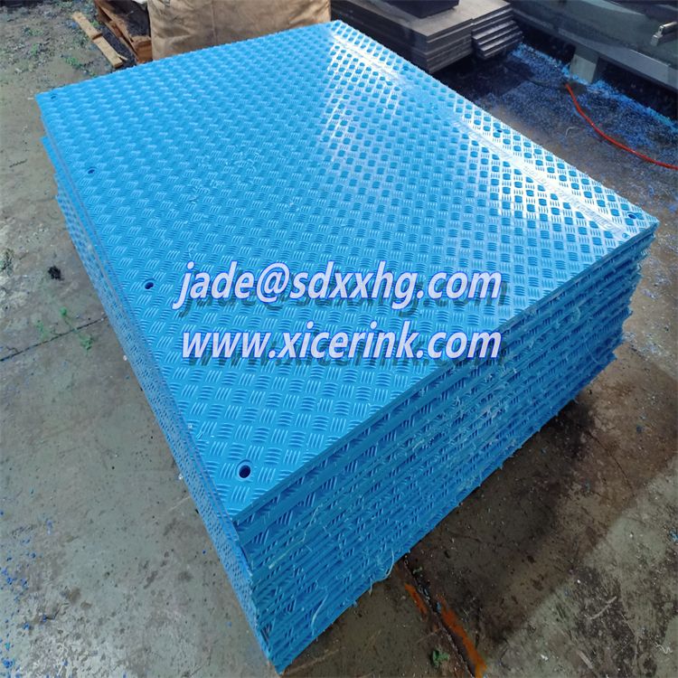 plastic sheet hdpe black textured ground mat