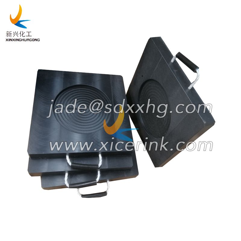 Light weight UHMWPE crane outrigger pad / crane foot support plate manufacturer