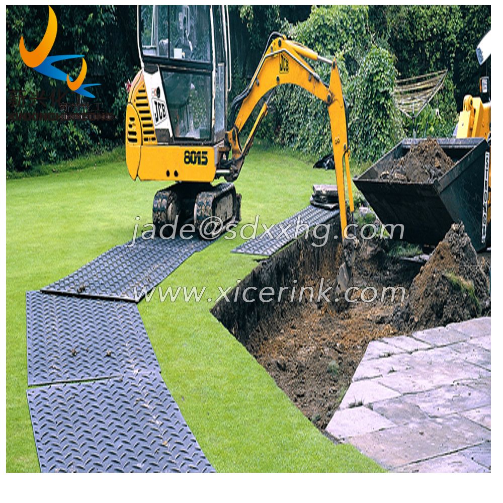 Flame retardant and antistatic plastic ground protection mats