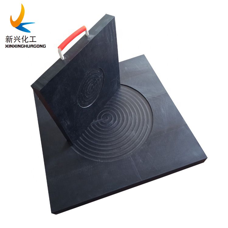 Light weight UHMWPE crane outrigger pad / crane foot support plate manufacturer