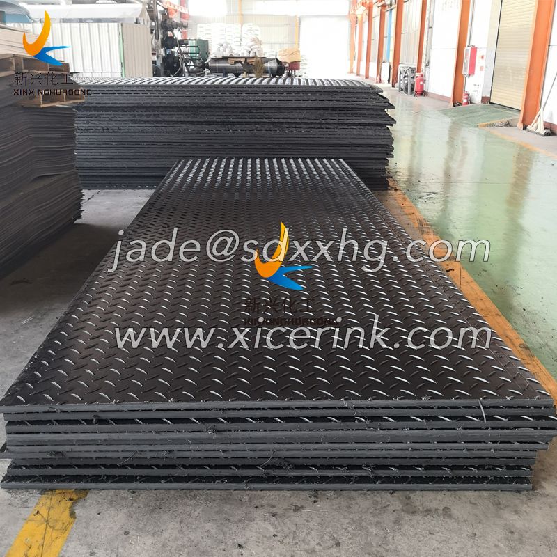 Flame retardant and antistatic plastic ground protection mats