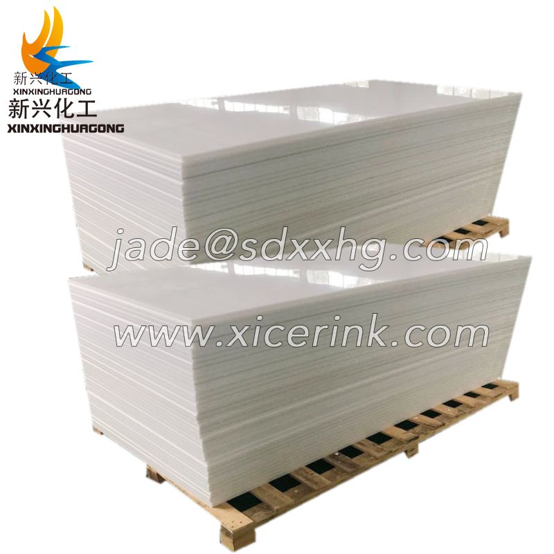 HDPE plate sheet ice rink dasher board work