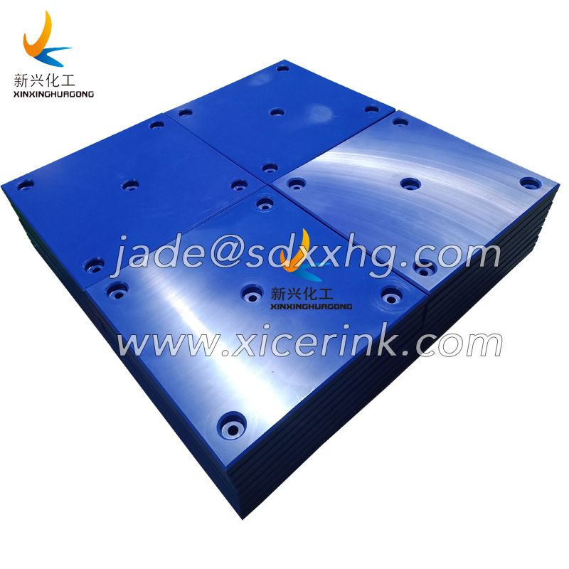 blue color UHMWPE fender facing panel