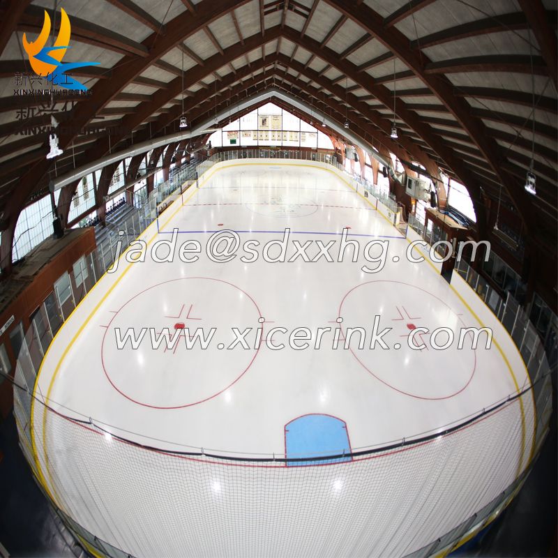 Winter Olympics support ice rink dasher board