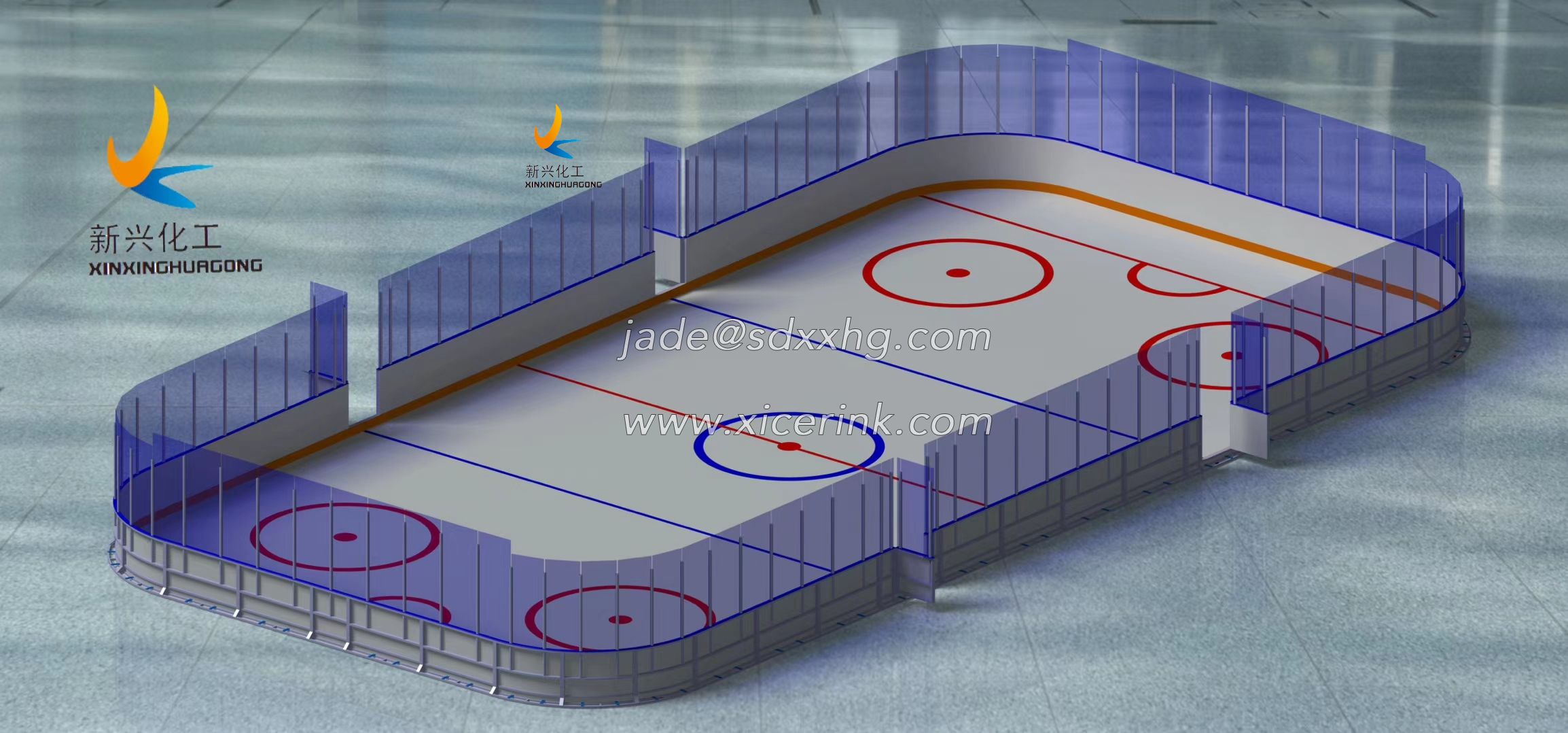30x60m ice hockey rink ice rink dasher board