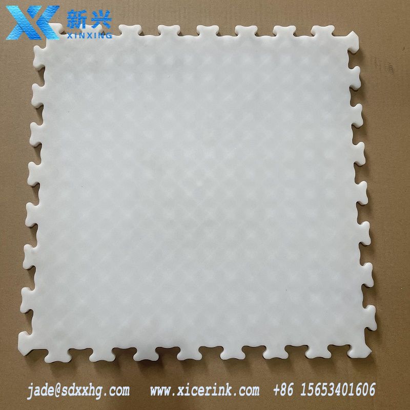 Smooth surface HDPE synthetic ice hockey rink interlocking flooring ice sheets for ice skating
