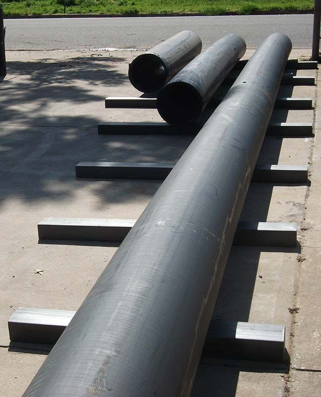 Plastic pipeline skid