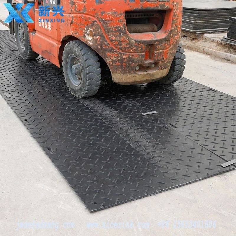 heavy duty 4x8 plastic uhmwpe hdpe temporary construct excavator road mats swamp ground floor mat